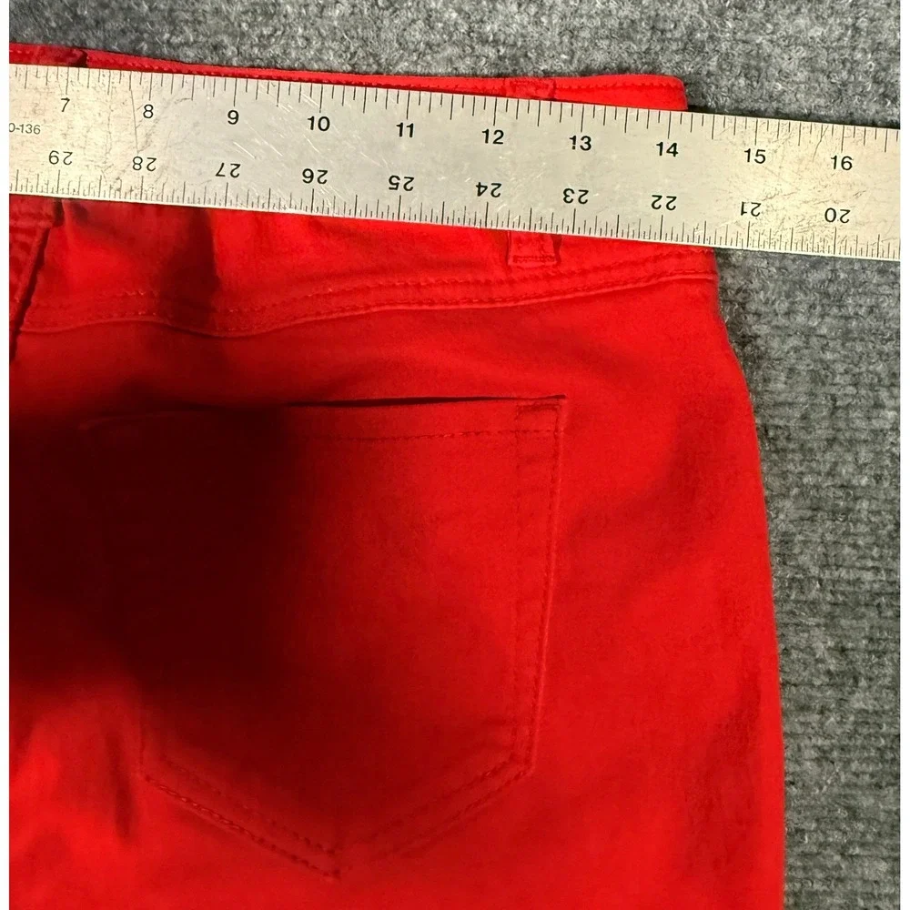 Artisan NY Womens Red Skinny Jeans‎ Mid Rise Slim Fit Pants Size 6